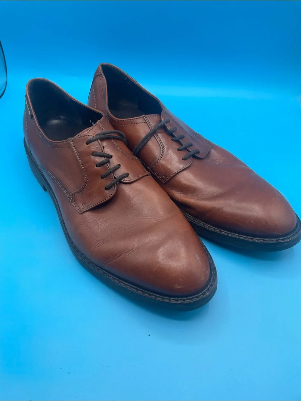 Mephisto Derby Air Jet‎ Brown Leather Shoes